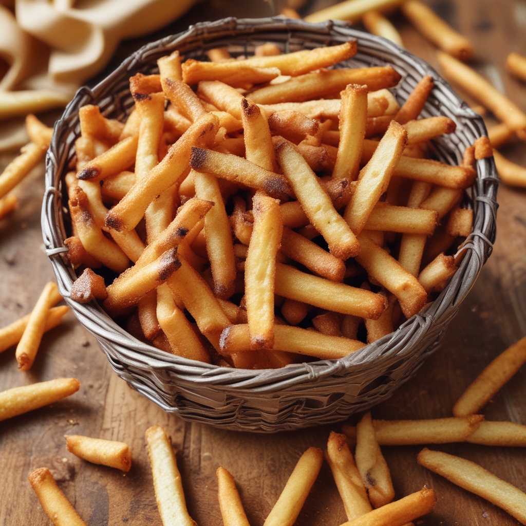 Crispy fries in a basket